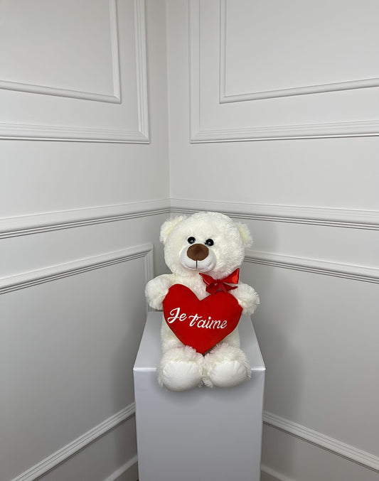 Mini Teddy White je t'aime