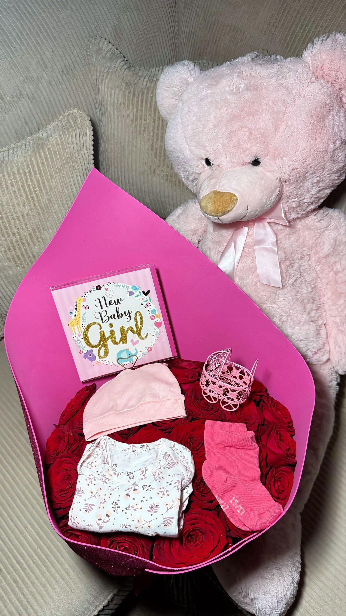 Bouquet Naissance GIRL - MDFLOWERS