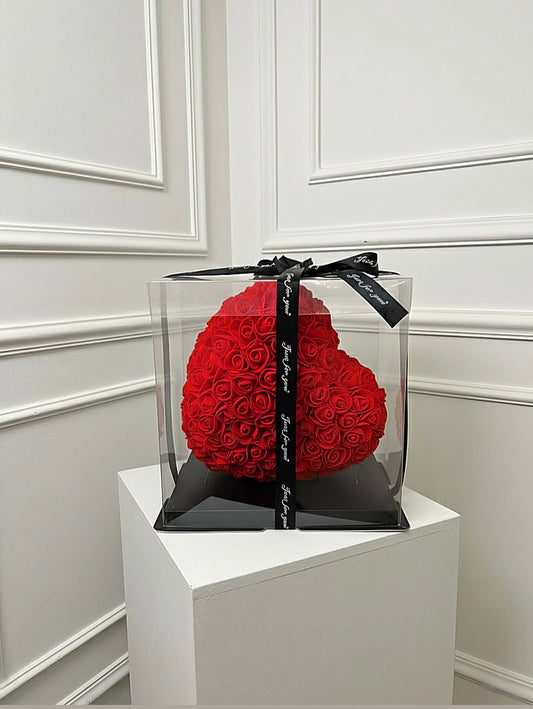 Coffret Coeur Rouge - MDFLOWERS